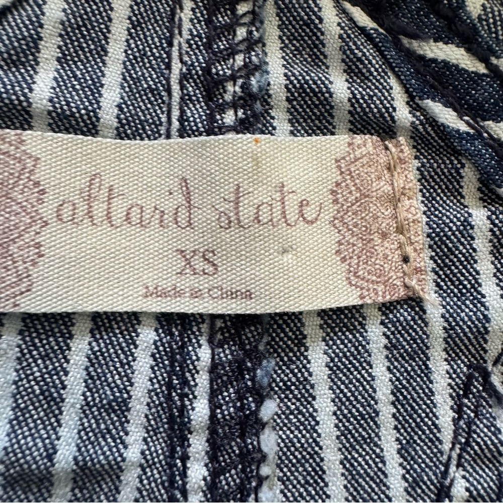 Altar’d State Denim Striped Jumper Minidress Size XS - Picture 3 of 6